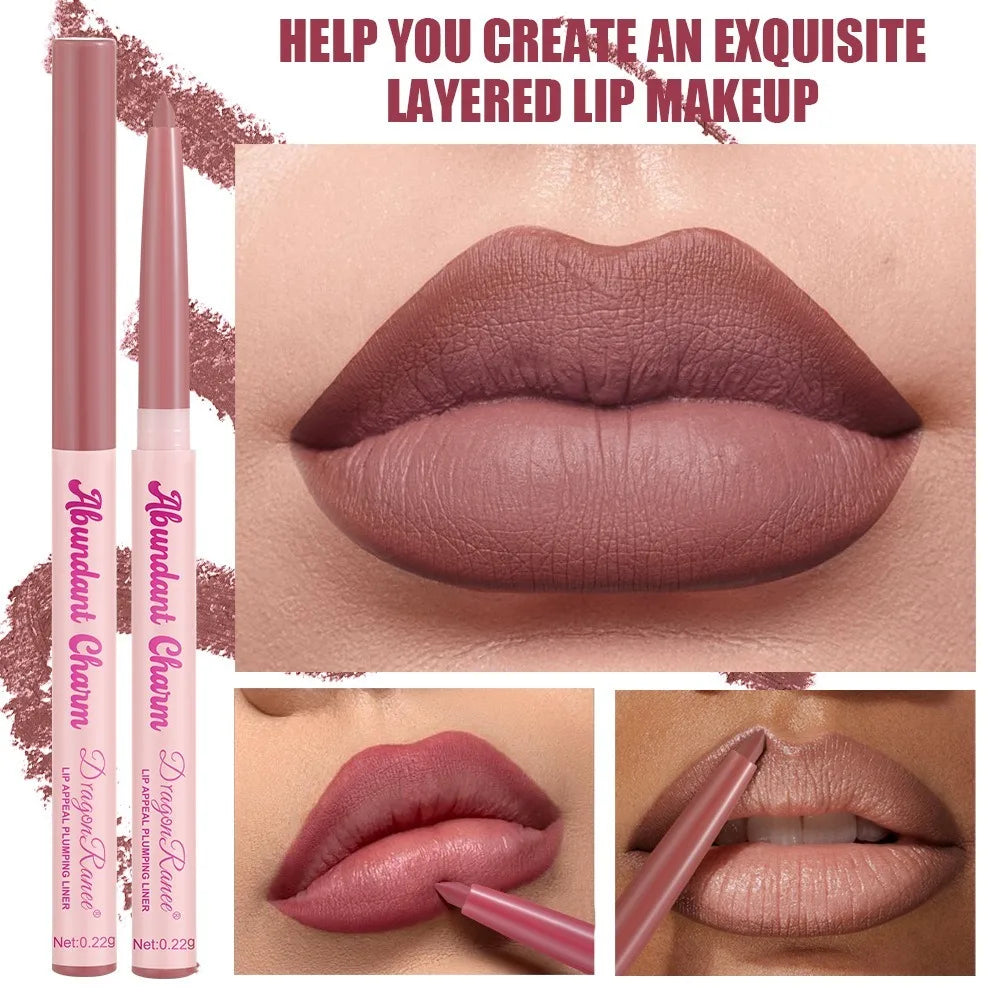 Matte Velvet Lip Liner Pencil Waterproof Precise Outline Lipstick Pen Shaping Plump Lips Contour Sexy Red Lasting Lip Makeup HIP