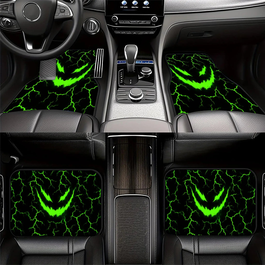 4-Piece Monster Eye Print Car Floor Mats – Universal Fit Car Floor Mats HIP