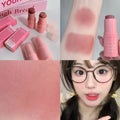 SHAQINUO Energizing Blush Stick - Natural Matte Finish, Creamy Texture, Easy to Blend for a Youthful Glow HIP 01