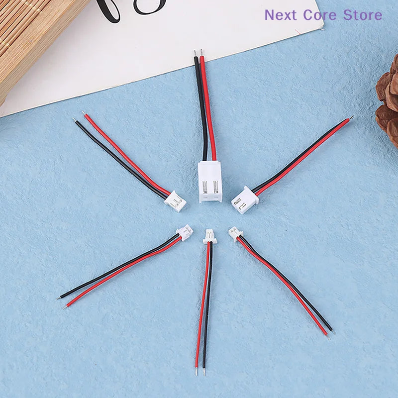 10Pcs Mini JST 2-Pin Connector Cable Set – Multi-Pitch JST Connector Set HIP