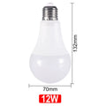LDHLM Dusk to Dawn E27 LED Sensor Bulb – Auto On/Off 5W–12W LED Sensor Bulb HIP 12W white light