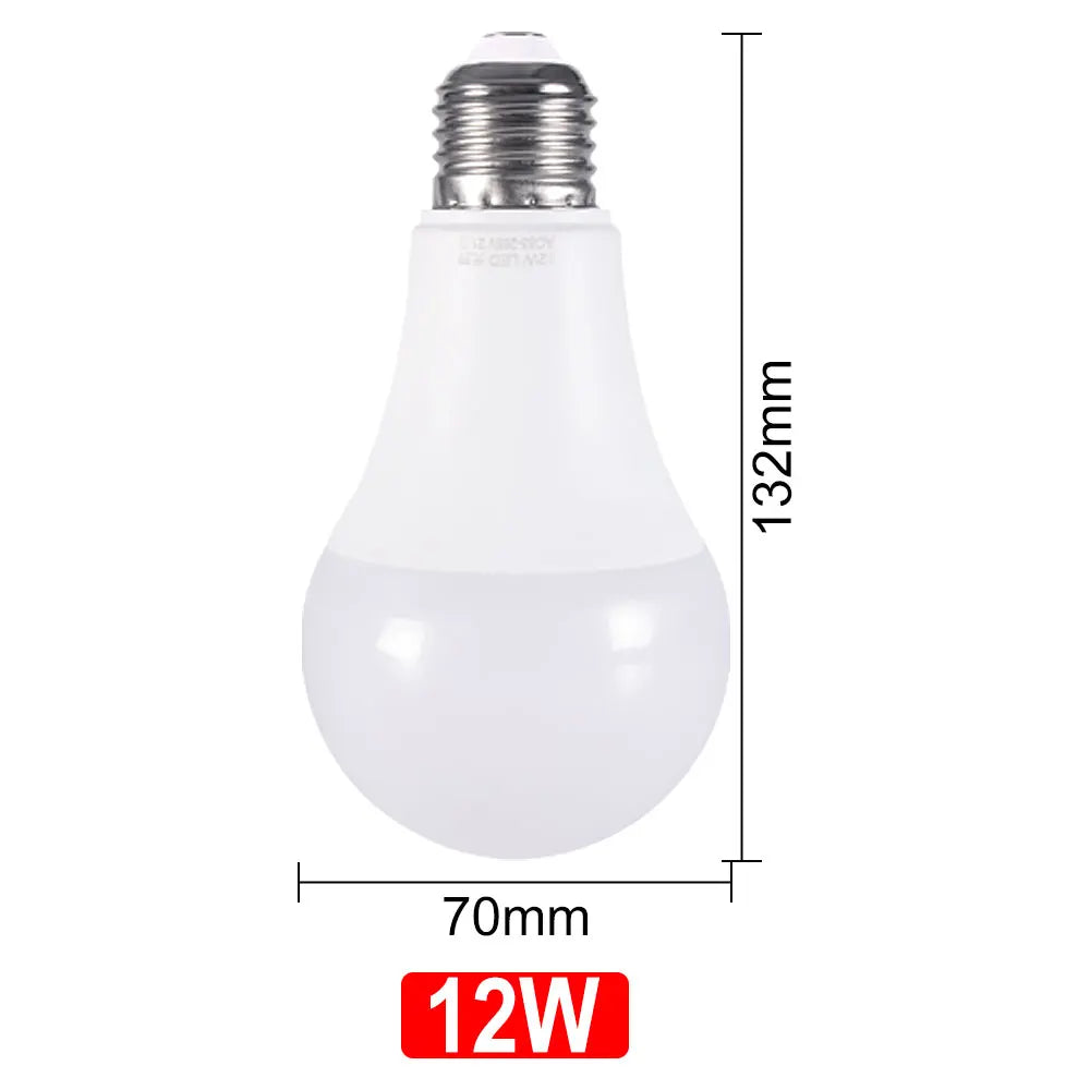 LDHLM Dusk to Dawn E27 LED Sensor Bulb – Auto On/Off 5W–12W LED Sensor Bulb HIP 12W white light