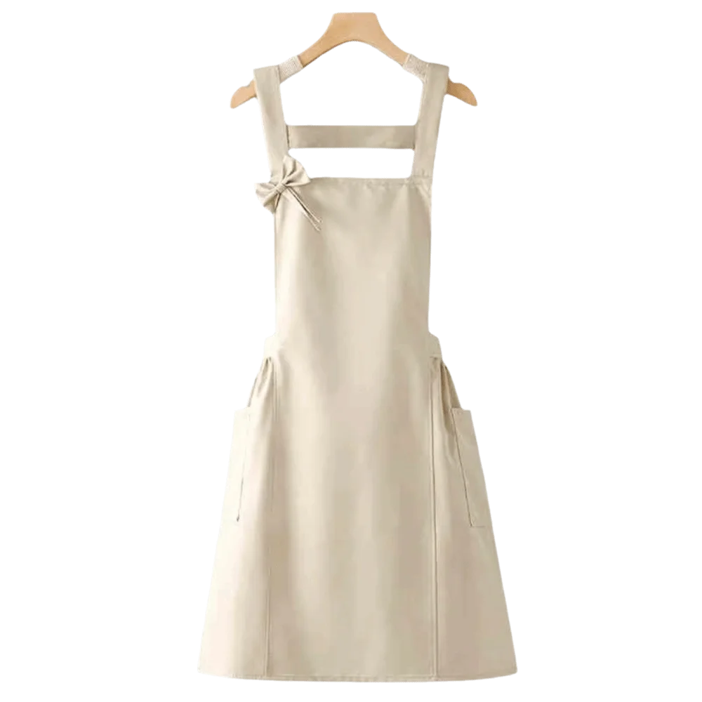 Waterproof Apron with Bow Tie & Pockets | Salon & Kitchen Waterproof Work Apron HIP