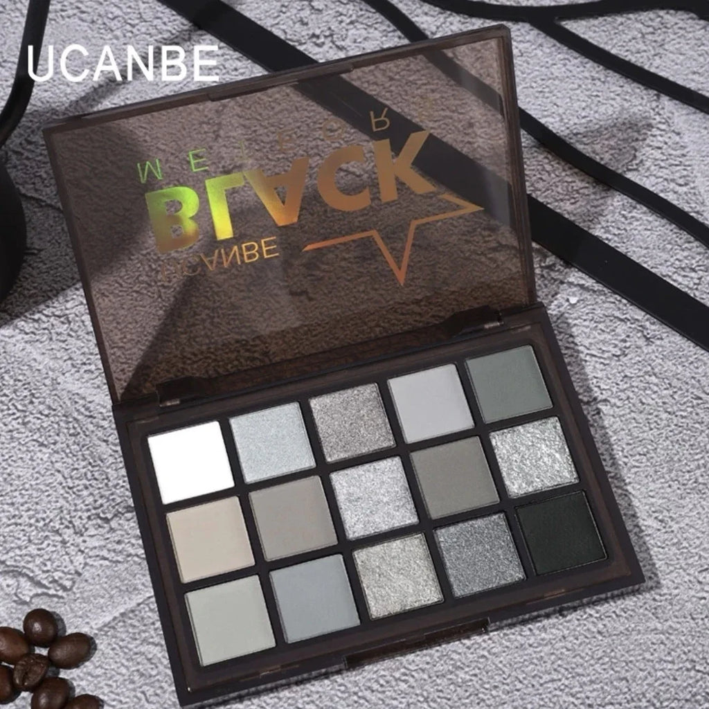 Ucanbe 15-Color Matte Eyeshadow Palette – Macaron Rainbow Eyeshadow Palette HIP Night Knight
