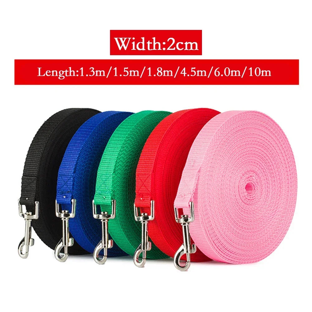 Long Nylon Pet Dog Leash For Small Big Dogs Cats Outdoor Hiking Puppy Lead Rope Durable Labrodor Traction Belt 1.5m 3m 4m 6m 10m HIP