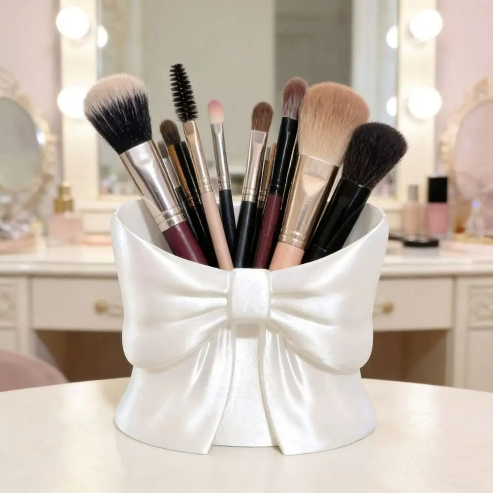 3D Printed Bow Makeup Brush Holder & Desk Organizer Makeup Brush Organizer HIP