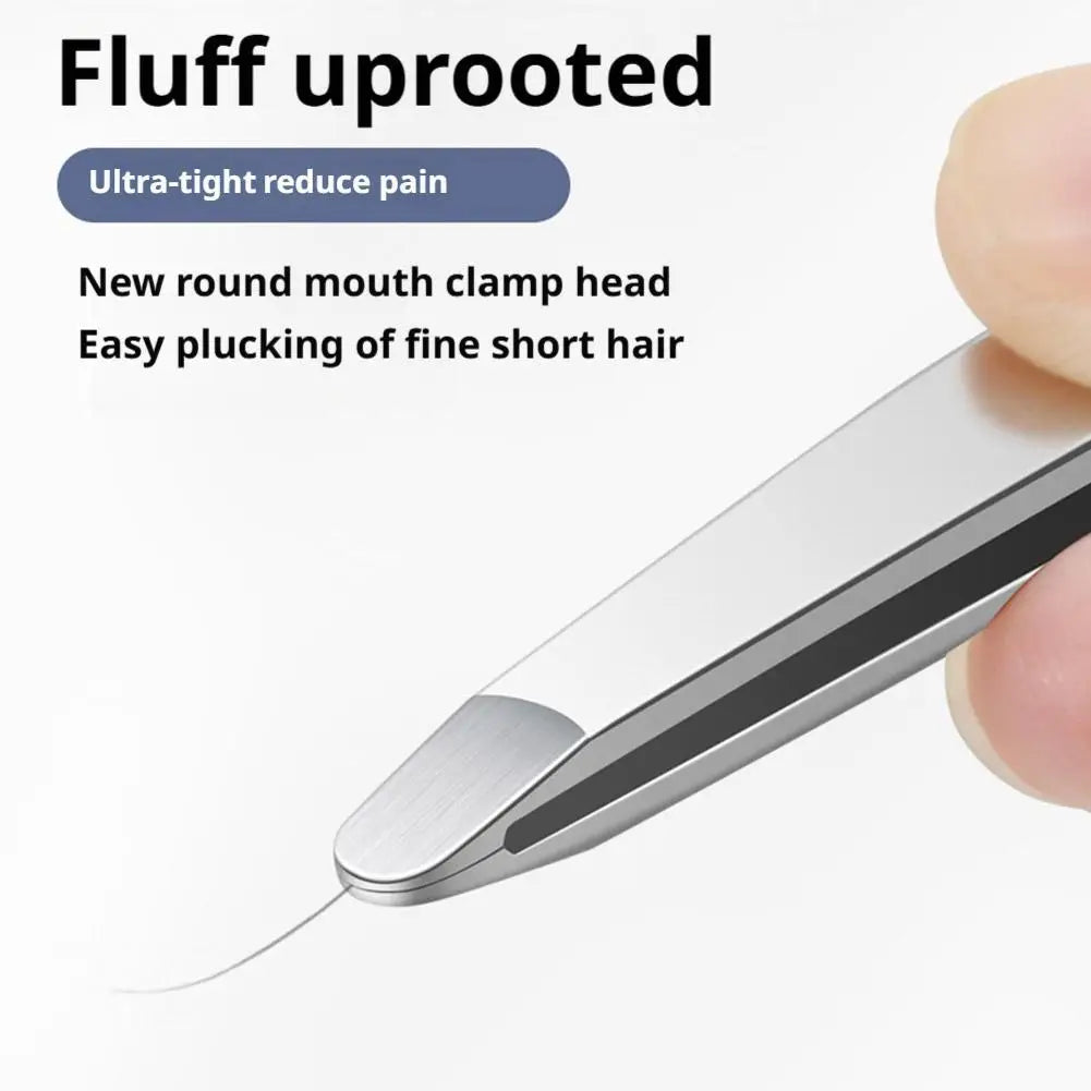 Stainless Steel Brow & Facial Hair Remover Eyebrow Tweezers Non-slip Makeup Remover Tweezer Tools Hair Removal Makeup Tools HIP