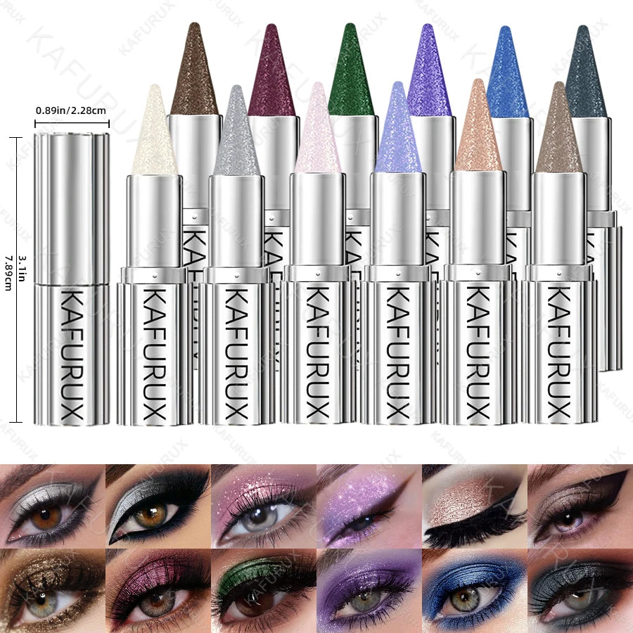 1PC Metallic Waterproof Eyeshadow Sticks Glitter Green Liner Pen Highligter Long Lasting Shimmer Eyeshadow Crayon Makeup Gifts HIP