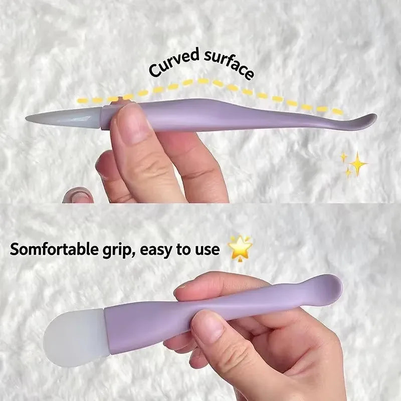Dual-Ended Silicone Mask Brush & Spatula | Face Applicator Mask Applicator Brush HIP