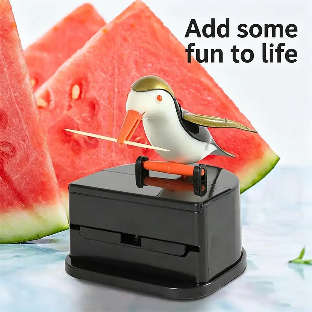 1PC Cartoon Hummingbird Toothpick Container Automatic ABS Toothpick Dispenser Holder Box Home Decoration Kitchen Accessories HIP