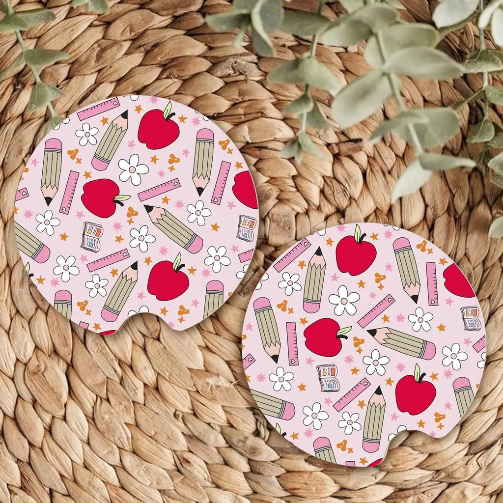 Ceramic Car Coasters – Absorbent Cup Holder Set, 2 Pack Car Cup Coasters HIP
