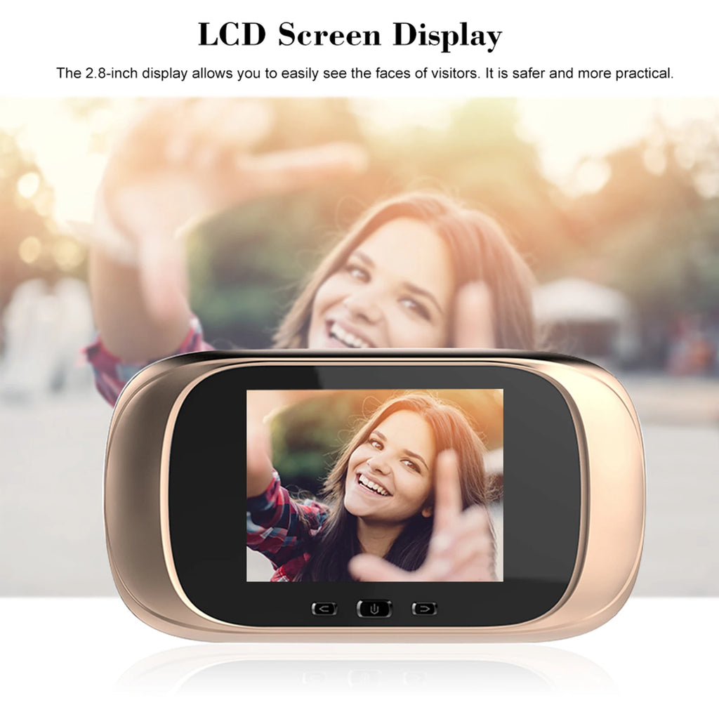 Digital Door Viewer Peephole Door Camera Doorbell 2.8-inch LCD Screen Night Vision Photo Shooting Digital Door Monitoring HIP
