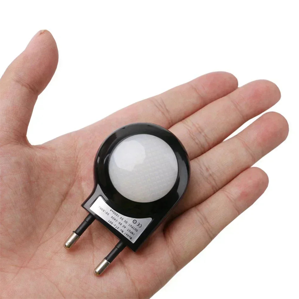 Mini Auto Night Lamp Wall Lamp for Baby Kids Bedroom EU Plug Mini Led Light Switch Socket Snail Night Light Sensor Control Light HIP