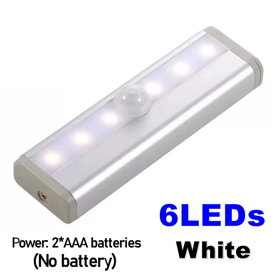 LDHLM PIR Motion Sensor LED Cabinet Light – Battery Powered Motion Sensor Light HIP White Light-6LED China Mainland