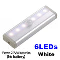 LDHLM PIR Motion Sensor LED Cabinet Light – Battery Powered Motion Sensor Light HIP White Light-6LED China Mainland