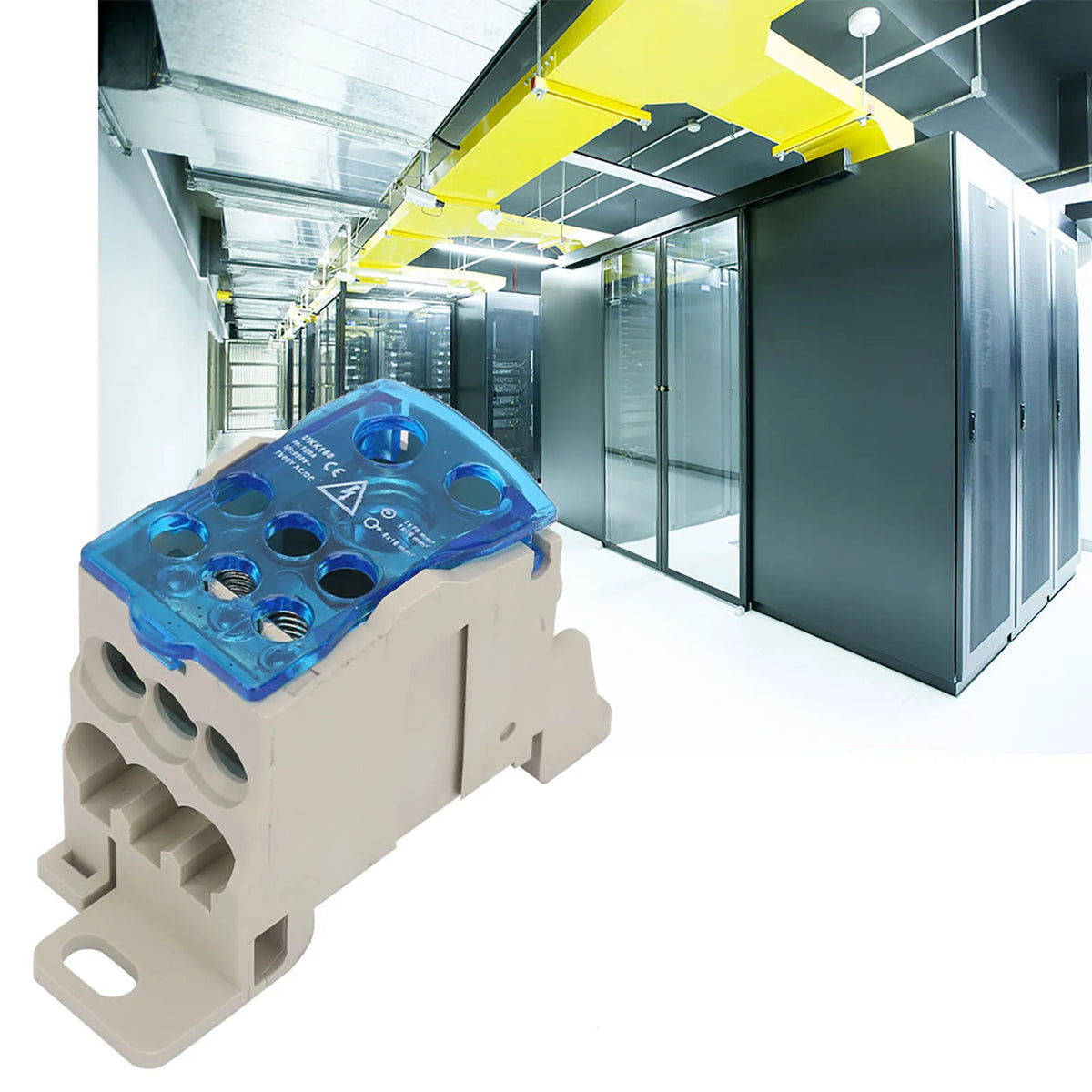 Din Rail Terminal Block Distribution Box Electric Wire Connector Power Junction Box UKK-160A Block Distribution Box HIP