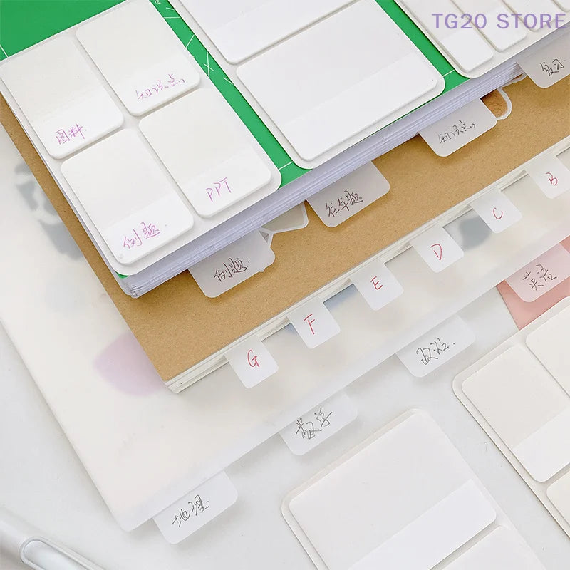 Transparent Frosted Label Stickers – DIY Index Sticky Notes Label Stickers HIP