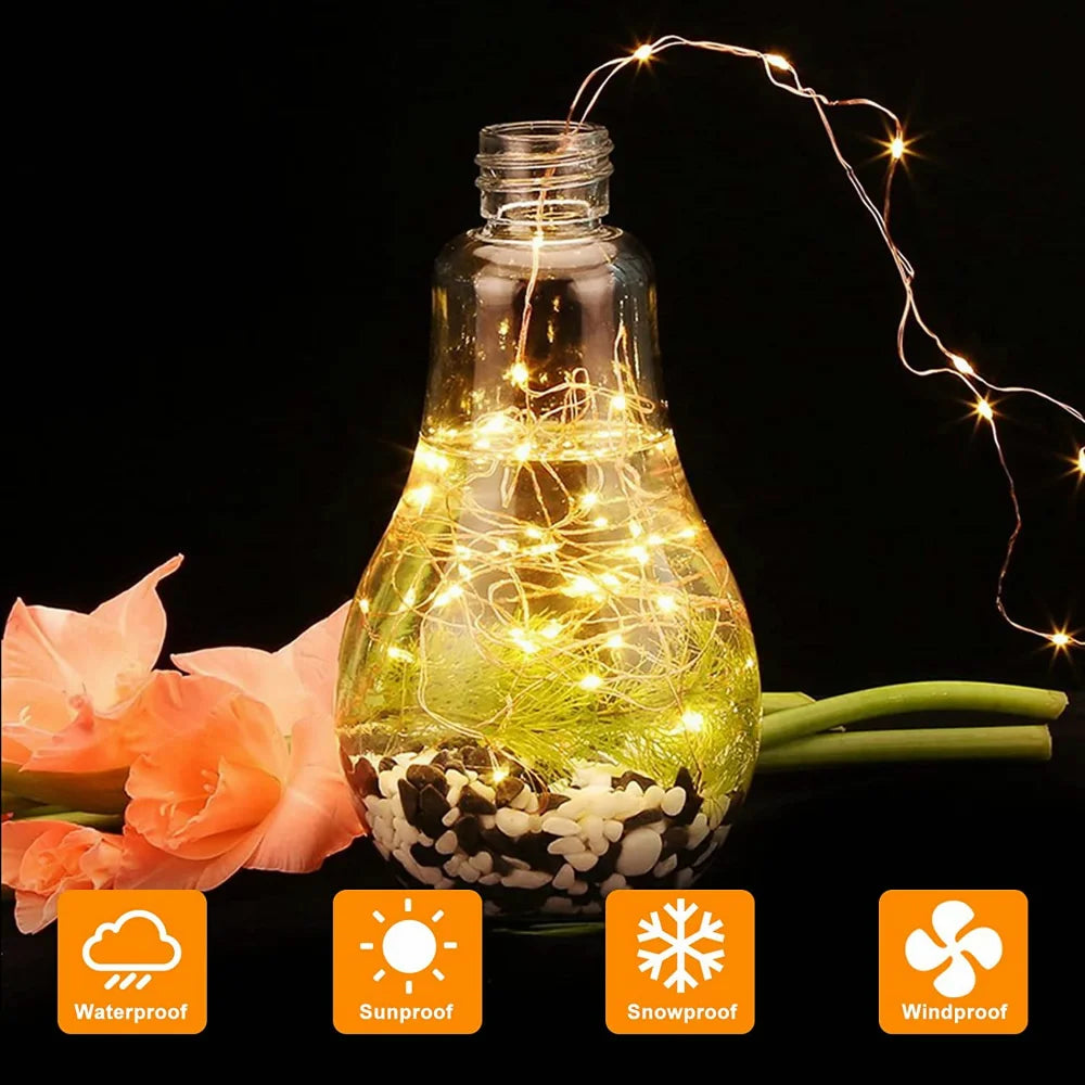2-Pack 300 LED Solar Fairy String Lights – 8 Modes Outdoor Solar String Lights HIP
