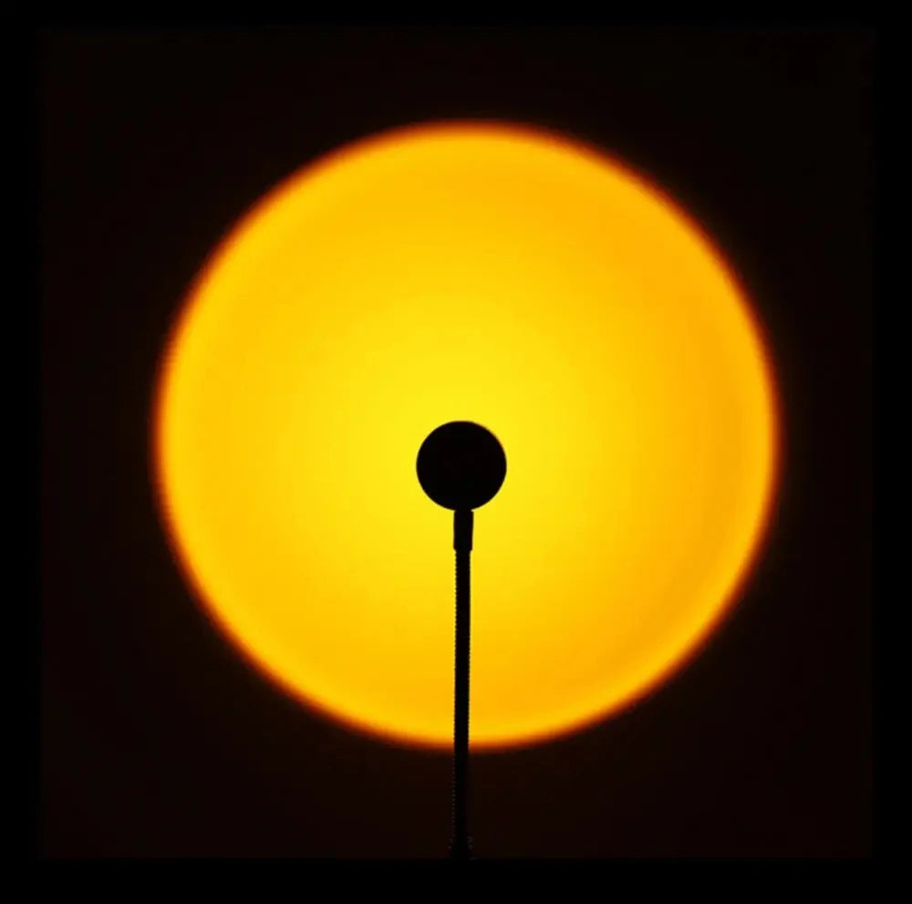USB Sunset Projector Lamp – 14-Mode Rainbow Night Light Atmosphere Projector Lamp HIP Yellow
