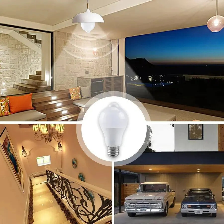 Motion Sensor LED Bulb E27 LED Lamp B22 PIR Sensor Light Bulbs Auto ON/OFF Night Light For Porch Stairs Garage Security Lights HIP