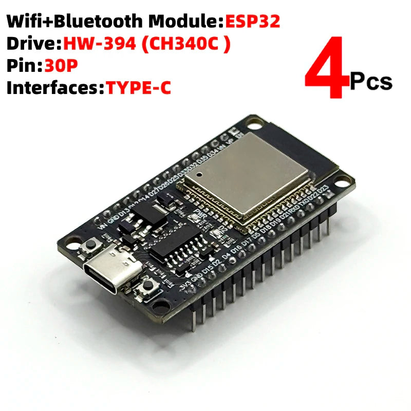 ESP32 Type-C WiFi Bluetooth Expansion Board – Dev Module Development Board HIP 4pcs