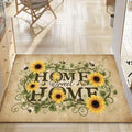 Sunflower Botanical Non-Slip Washable Welcome Door Mat Welcome Door Mat HIP 1 50x80cm-Felt
