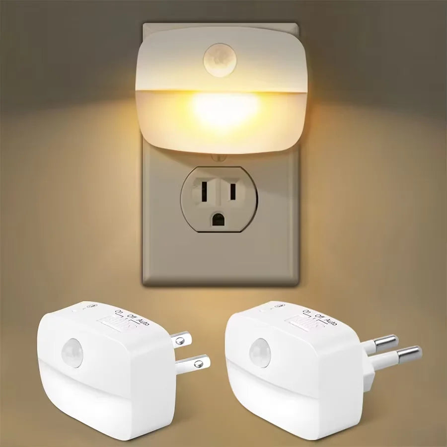 Motion Sensor LED Night Light – 3-Mode Plug-In | EU & US Motion Sensor Night Light HIP