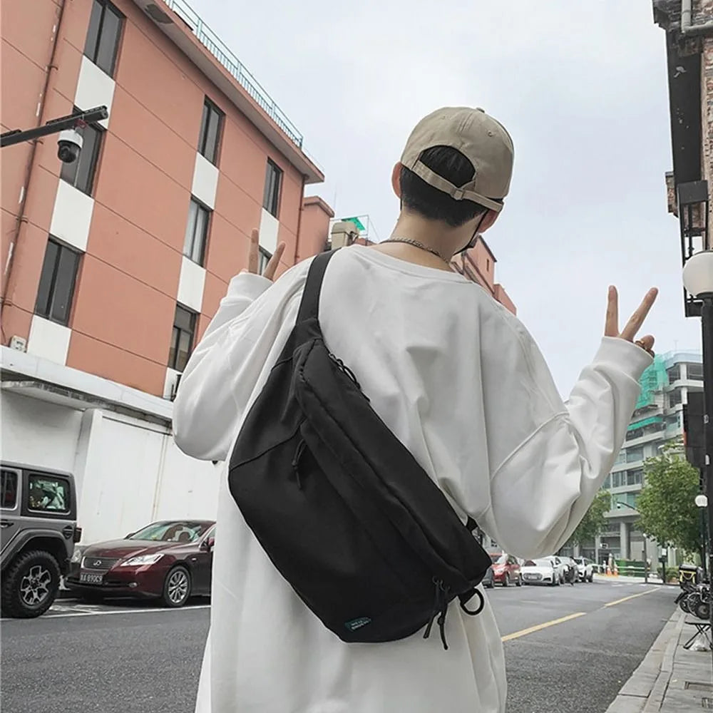 Large Capacity Nylon Crossbody Hip Bag – Unisex Travel Bag Crossbody Hip Bag HIP