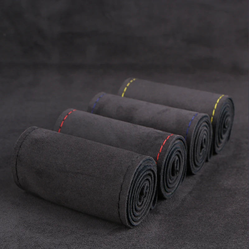 DIY Suede Steering Wheel Cover 38cm – Universal Car Fit Steering Wheel Cover HIP