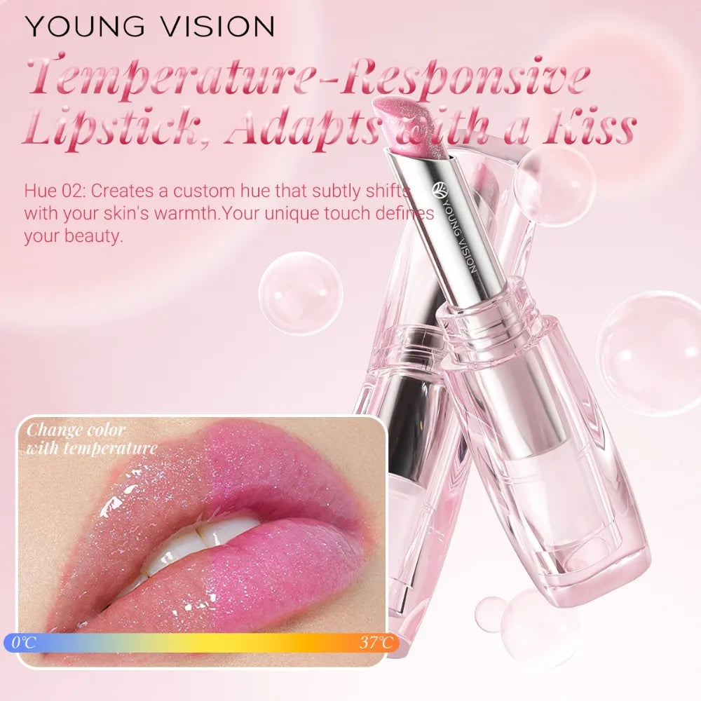 Temperature Change Lip Balm Creamy Hydrating Lipstick Moisturizing Pearlescent Nude Lip Care For Daily Natural Lip Makeup HIP