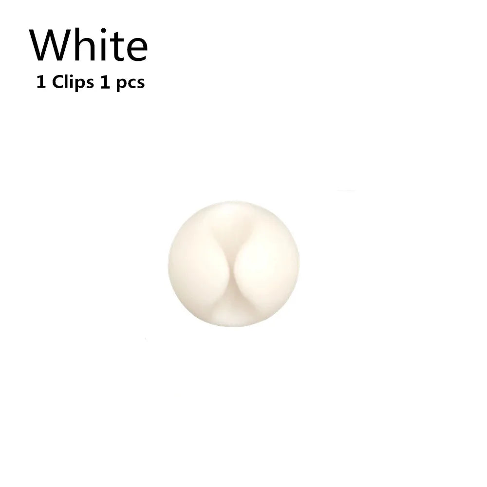Silicone Self-Adhesive Cable Clips – USB Cord Organizer Cable Organizer Clip HIP 1 clips - 1PCS