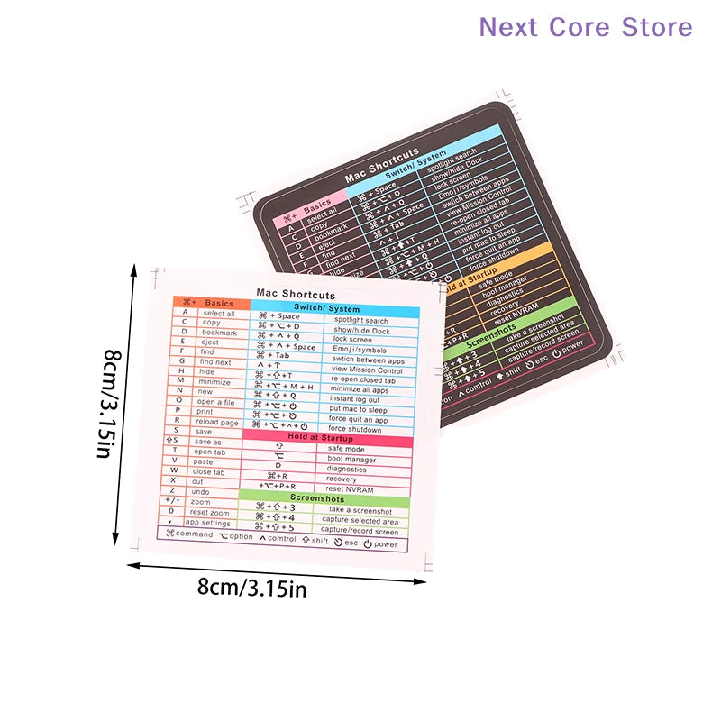 2-Pack Keyboard Shortcut Stickers – Windows & Word Guide Keyboard Reference Sticker HIP