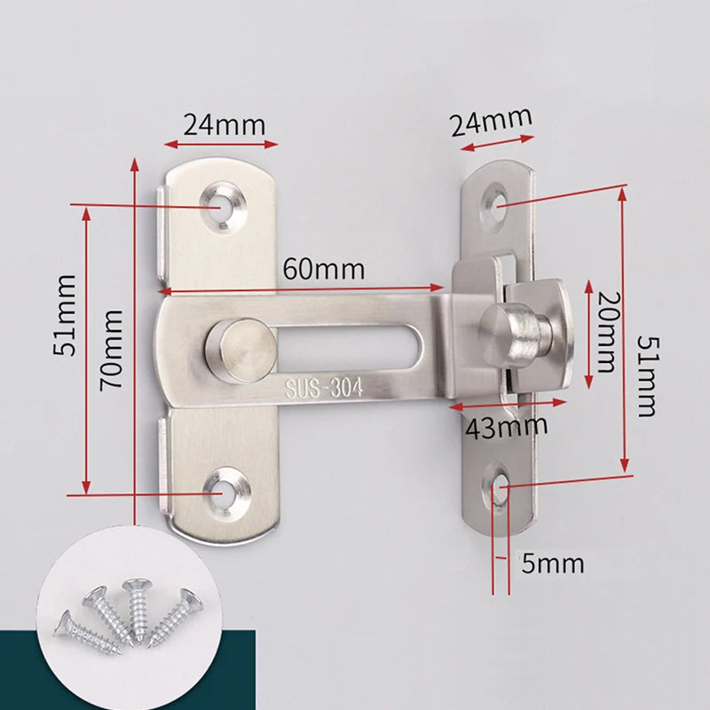 Stainless Steel Right Angle Toggle Latch – Barn Door Lock Door Latch Lock HIP A14