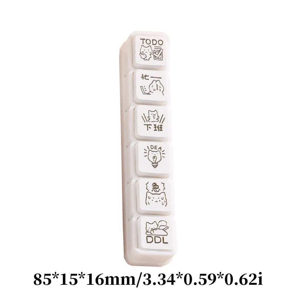 Cat Shape Mini Stamp – Cute DIY Diary & Scrapbooking Decor DIY Craft Stamp HIP
