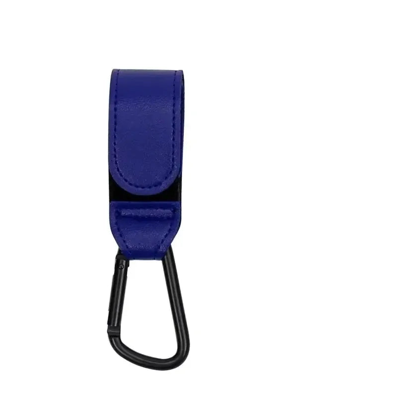 PU Leather Baby Stroller Hook – Adjustable Diaper Bag Hanger Stroller Bag Hook HIP C19-Blue 1pcs