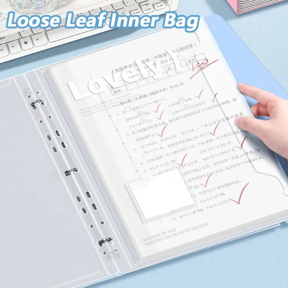 A4 Loose Leaf File Folder – Transparent Storage Bag File Folder HIP