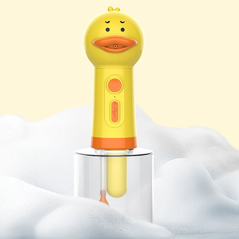 Small Yellow Duck Pet Cleaning Bathing Electric Foam Machine Usb Charging Automatic Soap Dispenser Foam Machine Pet Accessories HIP