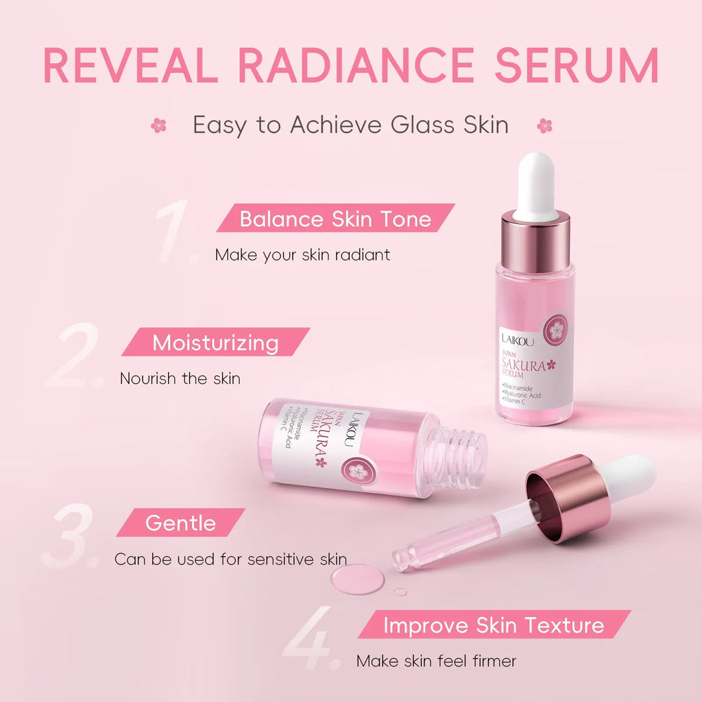 LAIKOU Sakura Face Serum 17ml – Brighten, Hydrate & Minimize Pores Face Serum HIP