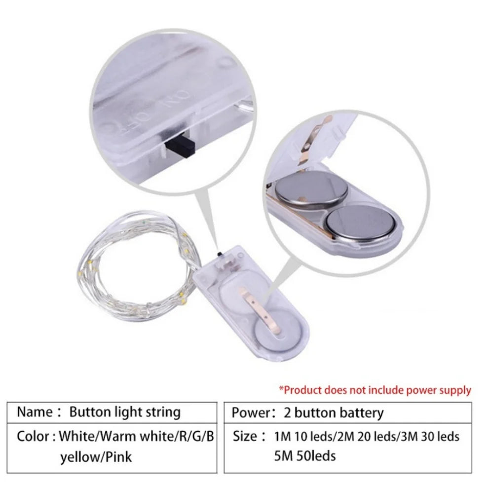 LED Copper Wire Fairy String Lights 1M–5M | Holiday & Wedding LED Fairy String Lights HIP