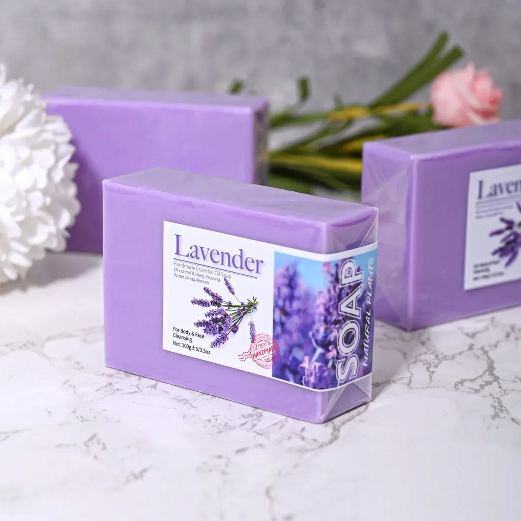 Organic Lavender Essential Oil Handmade Soap 100g | LUXURYTO Handmade Soap Bar HIP