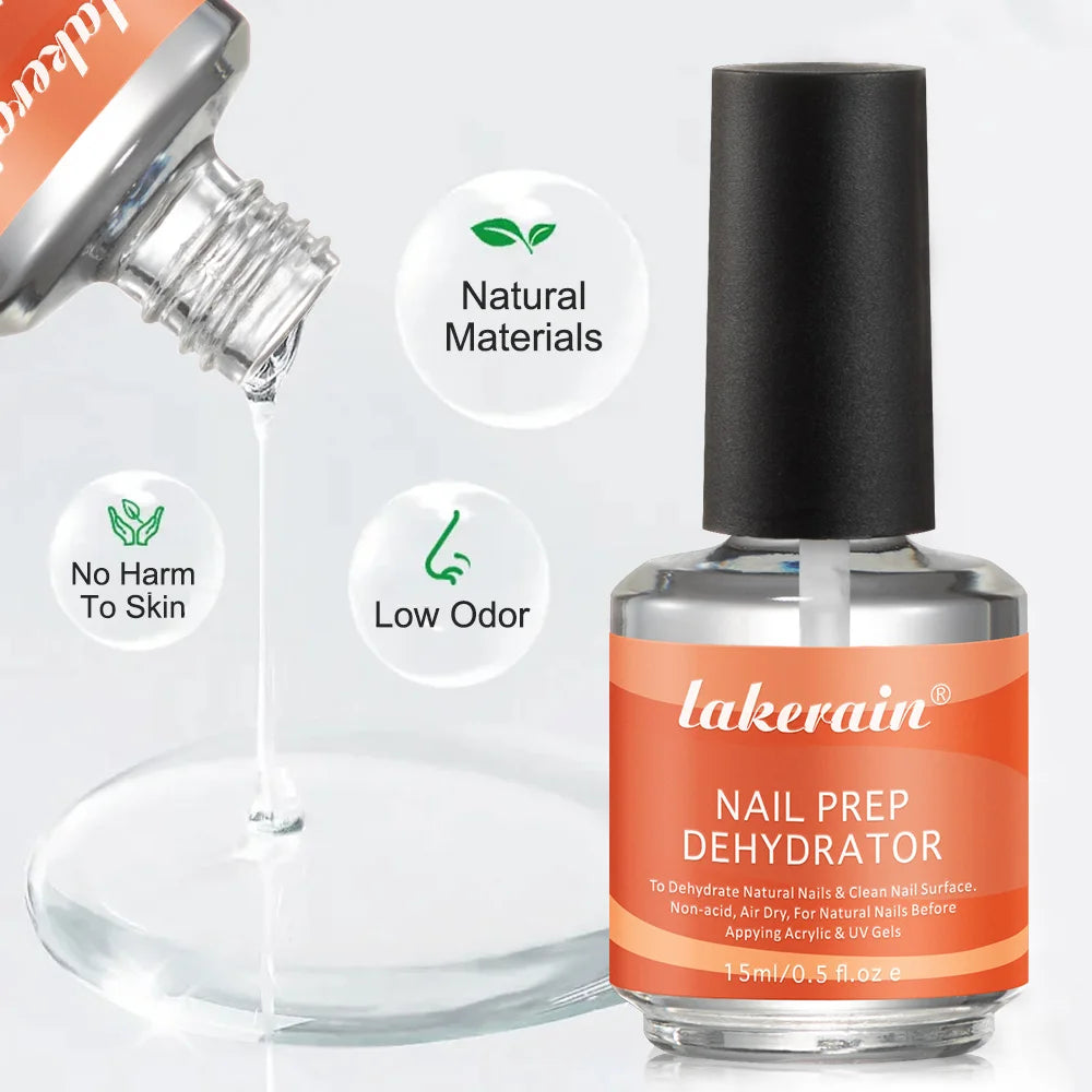 2Pcs 15ml Nail Primer Fast Air Dry Prep Dehydrator For Nail Soak Off Base Primer Gel First Nails Gel for Manicure Tools HIP