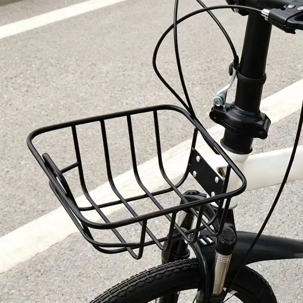 Metal Bike Rear Basket – Adjustable, Heavy Duty Black Bike Rear Basket HIP