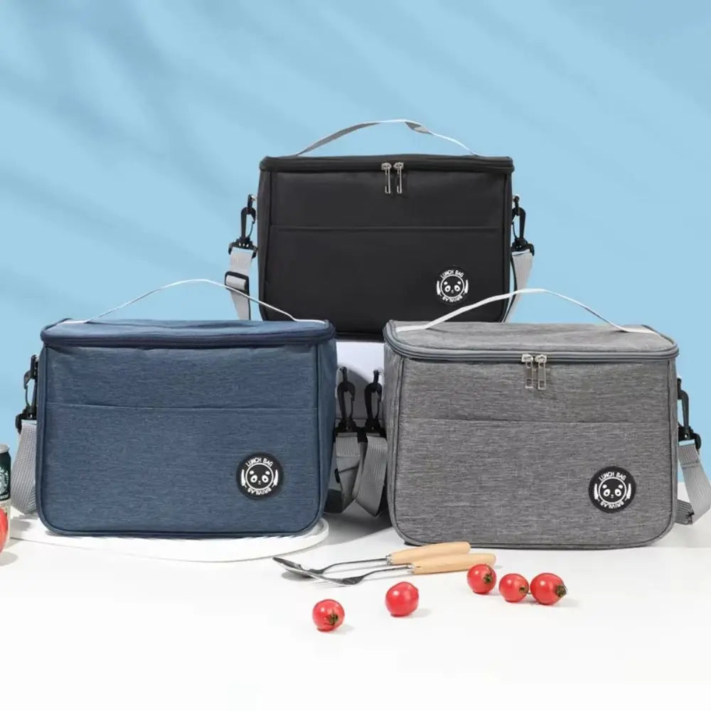 Large Insulated Lunch Bag Double Layer Oxford Cloth & Strap Insulated Lunch Bag HIP