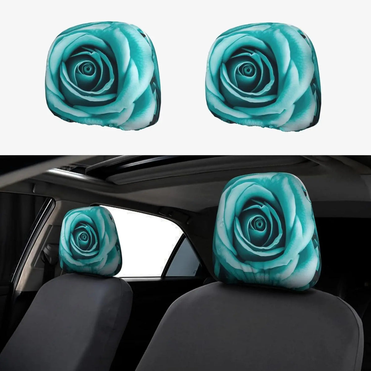 2-Pack Elastic Car Headrest Covers – Universal Breathable Fit Car Headrest Cover HIP 1