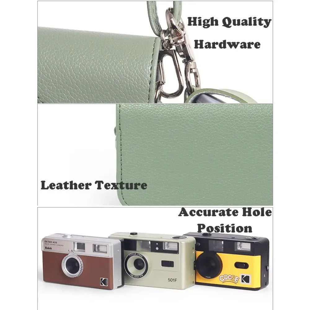 PU Leather Camera Bag & Strap for Kodak EKTAR H35 F501 F9 Camera Carry Case HIP
