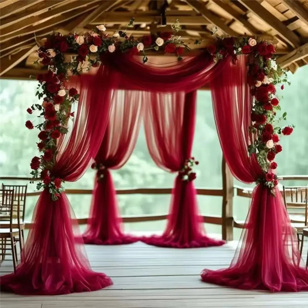 Wedding Tulle Arch Draping Fabric Backdrop 6/8/10M Tulle Backdrop Fabric HIP