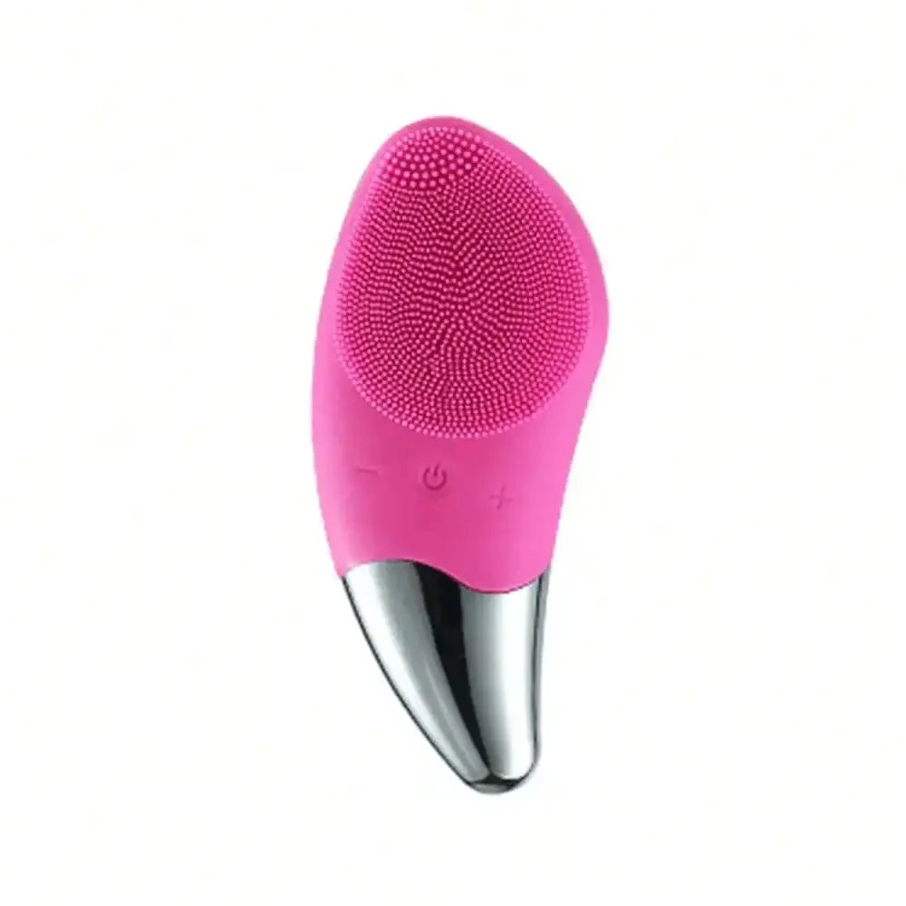 Silicone Electric Face Cleansing Brush – Ultrasonic Vibration Facial Cleansing Brush HIP pink