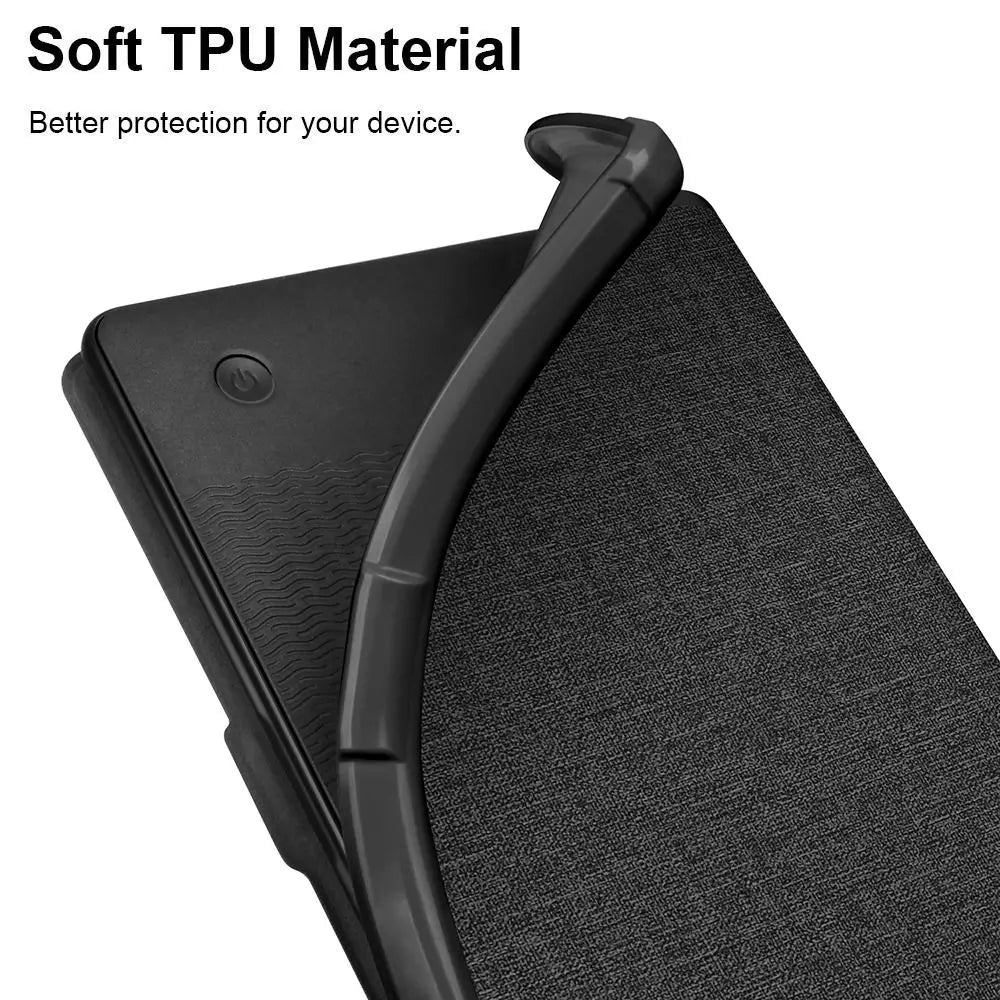 Kobo Clara Colour/BW 2024 TPU Shockproof Case – Linen Texture eReader Protective Case HIP