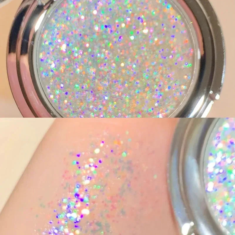 Disappears Glitter Eyeshadow Palette Purple Sequins Pigment Crystal Mud Shining Eyes Makeup Waterproof Lasting Midnight Party HIP