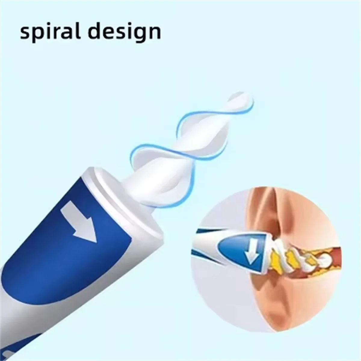 Spiral Ear Wax Removal Tool – 16 Soft Silicone Heads | RUZOFO Ear Wax Removal Tool HIP